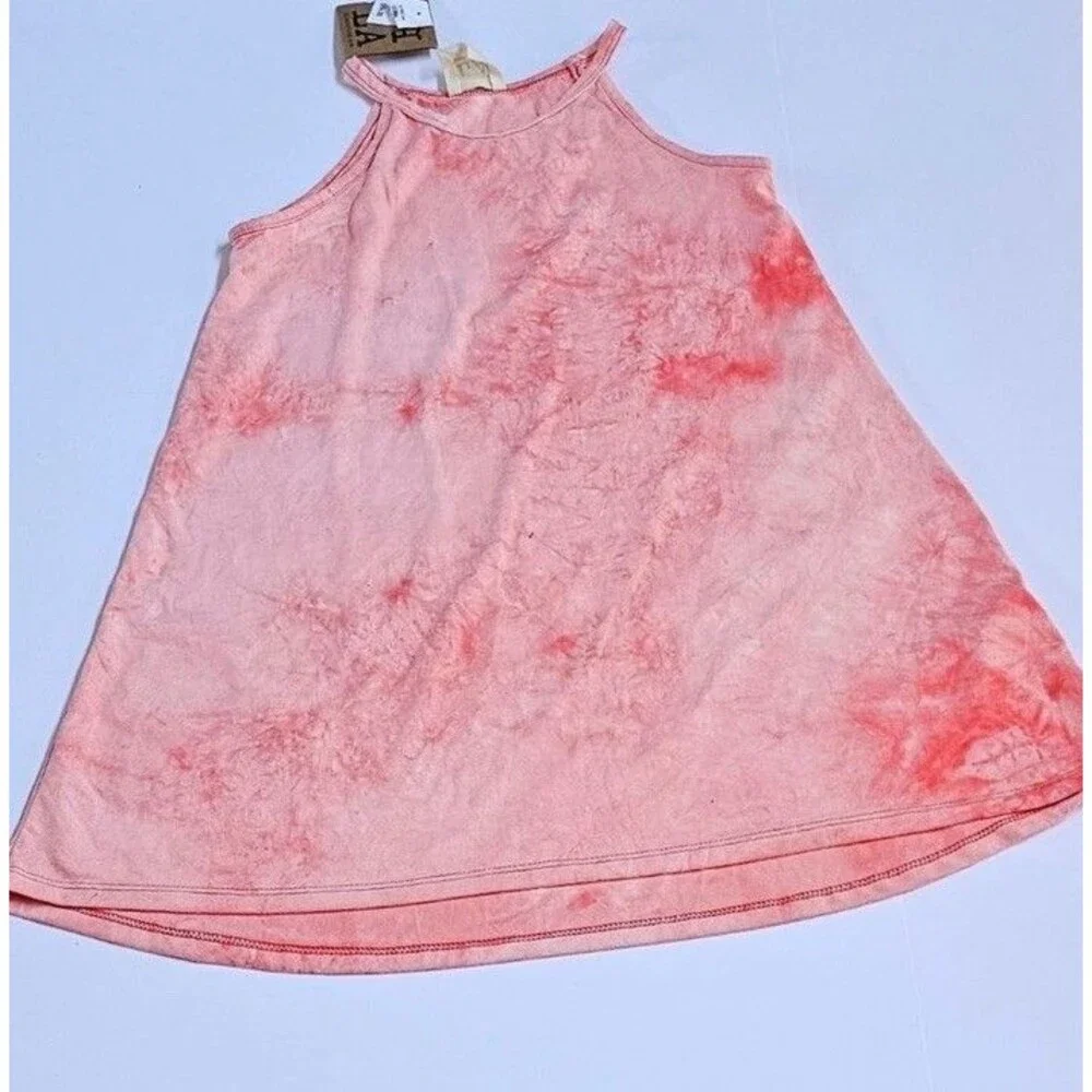 PPLA People's Project LA Girls Shift Dress Sleeveless  Geometric Coral Small 7/8